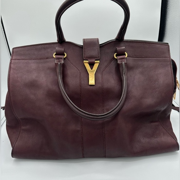 Yves Saint Laurent Handbags - Yves Saint Laurent Vintage Top Handle Cabas Chyc Bag Burgundy Leather